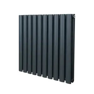 Oval Radiator - 600 x 600mm - Anthracite