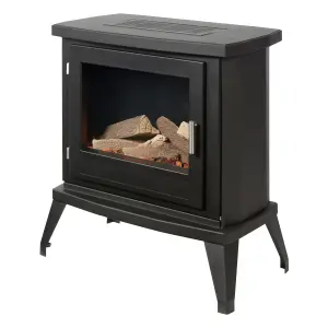 Focal Point Brocton 1500W Matt Black Electric Stove (H)637mm (W)645mm