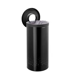 Brabantia Laundry Bin Black / 63.5cm H x 38cm W x 38cm D