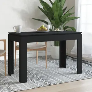 Aatos Dining Table Black / Sonoma Oak / 76cm H x 140cm W x 70cm D