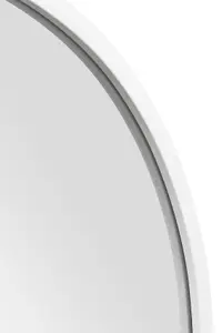 MirrorOutlet The Arcus White Metal Framed Arched Garden Mirror 100CM X 70CM