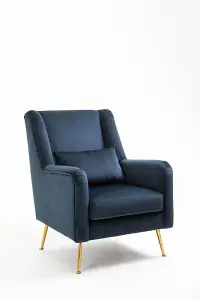 Matilda Modern Armchair Ink Velvet