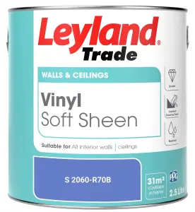 Leyland Trade Vinyl Soft Sheen Walls & Ceilings Emulsion Paint (S 2060-R70B) - 2.5L