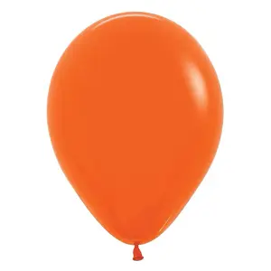 Latex Metallic Balloons (Pack of 100) Orange (One Size)