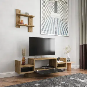 Decorotika Modern Bahara TV Stand With Shelves