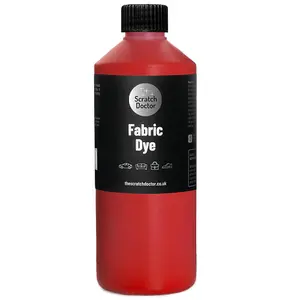 Scratch Doctor Liquid Fabric Dye Paint for sofas, clothes and furniture 250ml Bright Red