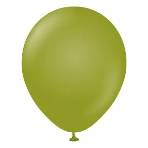 Kalisan Latex Retro Balloons (Pack of 100) Olive (One Size)