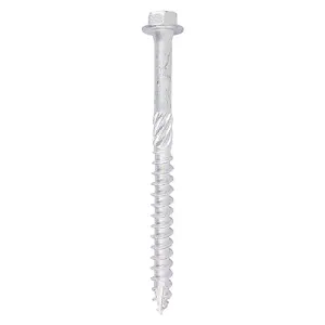 TIMCO Hex Flange Head Exterior Silver Timber Screws  - 6.0 x 80 (10pcs)