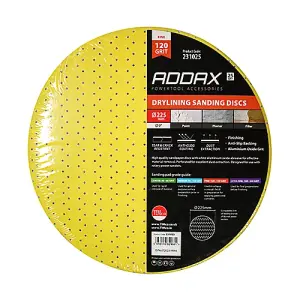 TIMCO Drylining Sanding Discs 120 Grit Yellow - 225mm