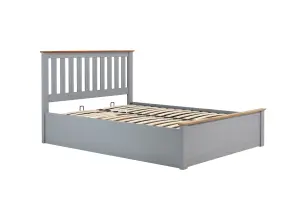 Birlea Phoenix Double Ottoman Bed Stone Grey