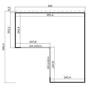 Lasita Domeo 6 L Shaped Garden Office - 5m x 5m - Modern Summer House Double Glazed