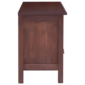 Berkfield TV Cabinet Classical Brown 100x30x45 cm Solid Mahogany Wood