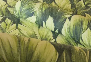 Galerie Tropical Collection Avocado Somoa Inspired Tropical Leaves Wallpaper Roll