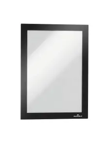 Durable DURAFRAME Self Adhesive Magnetic Signage Frame - 2 Pack - A5 Black