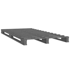 Berkfield Pallet Bed Grey 100x200 cm Solid Wood Pine