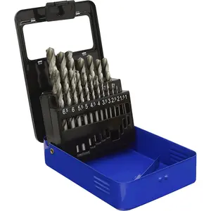 19-Piece HSS Drill Bit Set with Split Point Tips - Precision Sizes from 1mm to 10mm