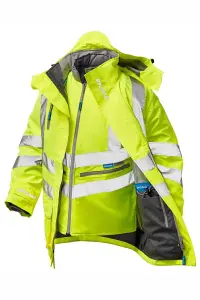 Pulsar P487 Hi-Vis Yellow Waterproof 7-in-1 Storm Coat - Medium