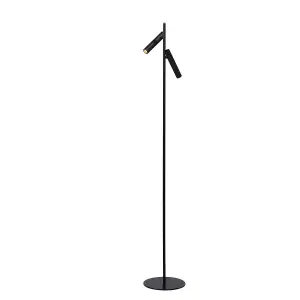 Lucide Philon Modern Floor Reading Lamp 23cm - LED Dim. - 2x4,5W 3000K - Black