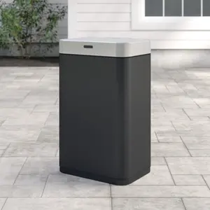 Steel Motion Sensor Rubbish Bin - 75L Black