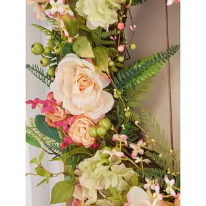 Faux Rose 70cm Wreath