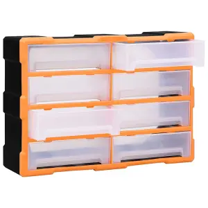 Berkfield Multi-drawer Organiser with 8 Big Drawers 52x16x37 cm