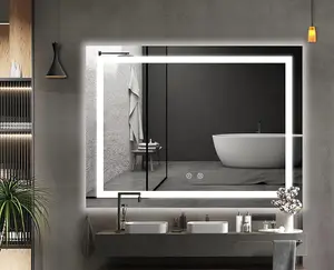 BELOFAY 600x800mm Clara Bathroom LED Mirror, Illuminated Bathroom Toughened Mirror with LED Lights Dimmable Anti-fog