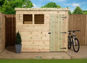 Empire 1500  Pent 7x5 pressure treated tongue and groove wooden garden shed door right (7' x 5' / 7ft x 5ft) (7x5)