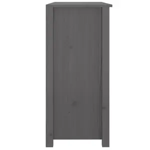 Torres 100Cm 2 Drawer Solid Wood Highboard Grey