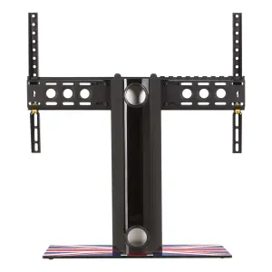 AVF Universal Table Top TV Stand with Bracket, for TVs up to 65" - Union Jack