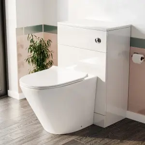 Nes Home Stan Back to Wall Toilet and Concealed Cistern WC Unit