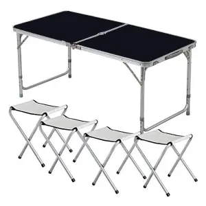 Folding Table with Four Stools