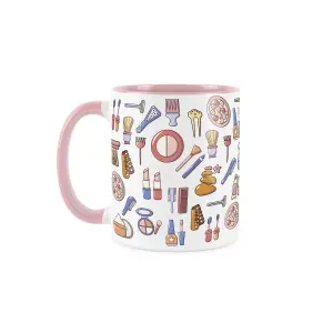 Beautician Mug - Humourous Trades Funny Novelty Gift - Tea/Coffee Hot Drinks Pink Ceramic Cup Present for Makeup Artists