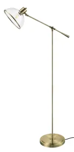 Bulwell Articulated Antique brass effect LED Floor lamp