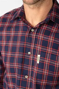 Rydale Men's Country Checked Shirt - Wetwang - Navy/Red M