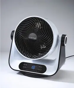 Neostar Remote Controlled Tabletop Oscillating Fan - 4 Speed, LCD Display, Portable, Whisper Quiet - H35 x W34 x D20.5cm