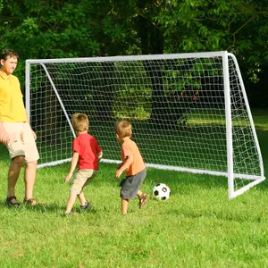 Costway Kids Junior 12 x 6 FT Football Goal Football Training Net Practice Game Target