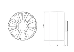 Inline Extractor Fan 150mm / 6" Ventilator Exhaust Hose Pipe