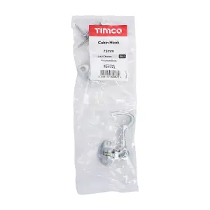 TIMCO Cabin Hook Satin Chrome - 75mm