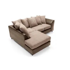 Harvey Left Facing Corner Sofa in Brown