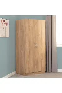 Bellingham 2 Door Wardrobe in  Oak Effect Veneer Instructions and fixing kits included