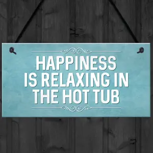 Chic Hot Tub Sign For Garden Summerhouse Funny Quote Hot Tub Accessories New Home Gift