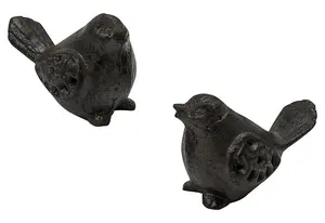 Woodside Cast Iron Bird Sculpture - 2 Pack