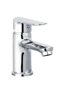 Bristan Opus Round Basin Mixer with Clicker Waste Chrome Bathroom + Fixings