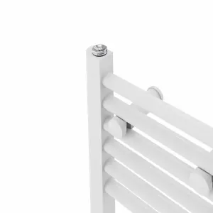 Right Radiators Prefilled Thermostatic Electric Heated Towel Rail Straight Ladder Warmer Rads - White 1800x400 mm