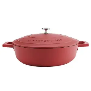 MasterClass Cast Aluminium 4L Shallow Casserole Dish Red