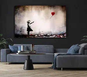 Heart Balloon Canvas Print Wall Art - Medium 20 x 32 Inches