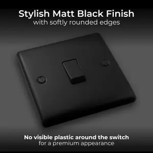 BG Nexus Metal 20A Single Intermediate Light Switch, Matt Black