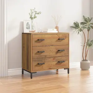 vidaXL Chest of Drawers 75x35x70 cm Solid Pinewood