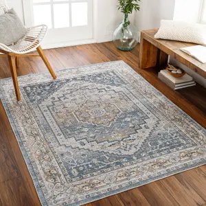 JENNIFER Machine Washable Vintage Area Rug 160 x 213 cm