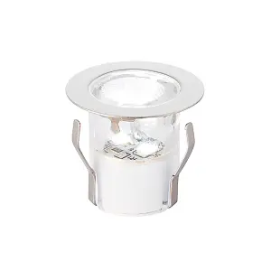 Luminosa Kios 2 Outdoor Recessed Ground Light IP44 0.45W Polished Stainless Steel